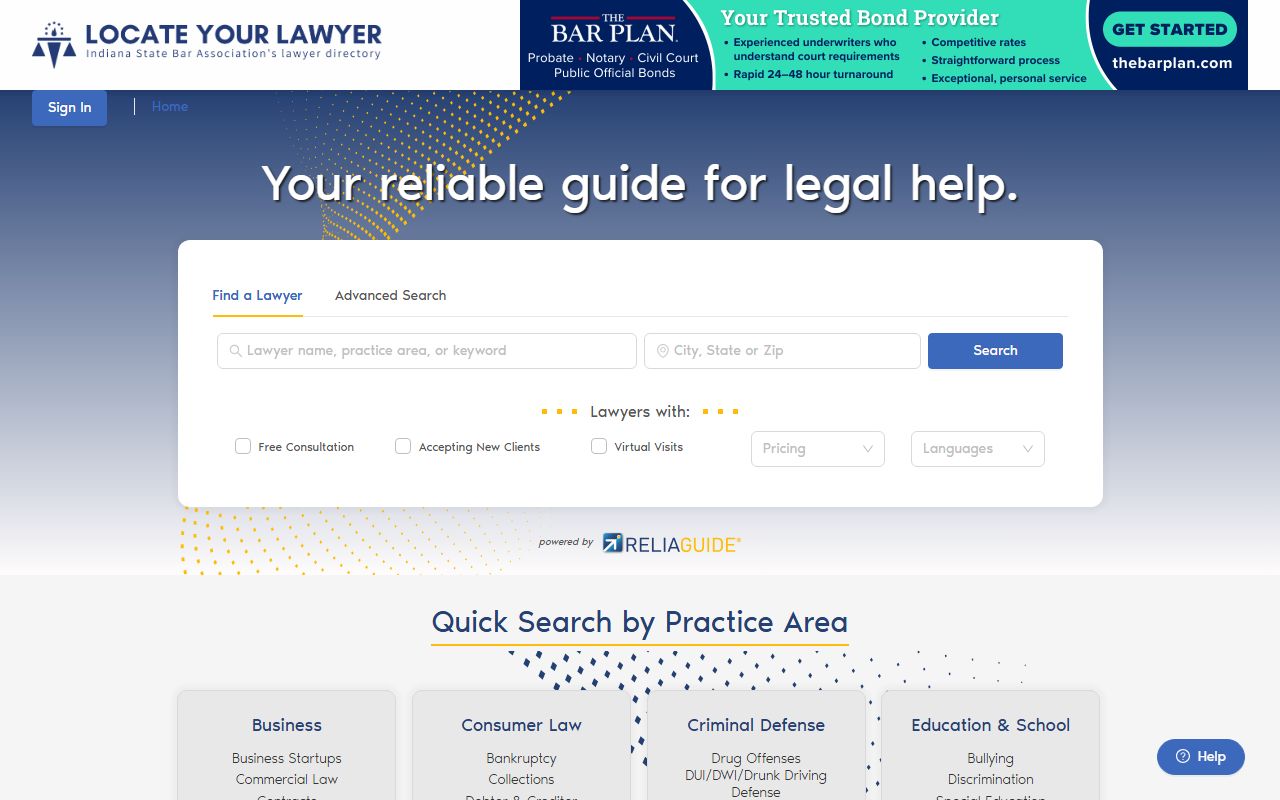 Indiana State Bar resource hub for Hamilton County court dockets