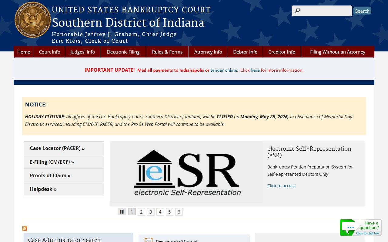 U.S. Bankruptcy Court for the Southern District of Indiana
